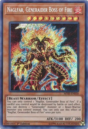 [ US ] Naglfar, Generaider Boss of Fire - MYFI-EN030 - Secret Rare 1st Edition