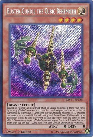 [ US ] Buster Gundil the Cubic Behemoth - MVP1-ENS35 - Secret Rare 1st Edition