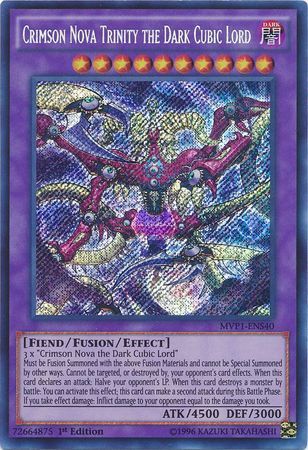 [ US ] Crimson Nova Trinity the Dark Cubic Lord - MVP1-ENS40 - Secret Rare 1st Edition