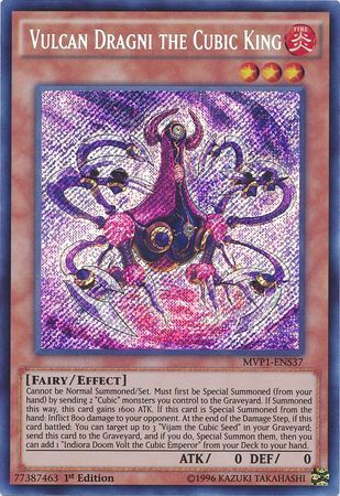 [ US ] Vulcan Dragni the Cubic King - MVP1-ENS37 - Secret Rare 1st Edition