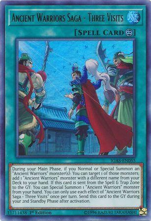 [ US ] Ancient Warriors Saga - Three Visits - IGAS-EN055 - Ultra Rare 1st Edition