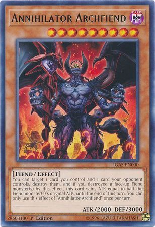 [ UK ] Annihilator Archfiend - IGAS-EN000 - Rare 1st Edition