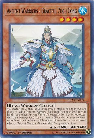 [ US ] Ancient Warriors - Graceful Zhou Gong - IGAS-EN009 - Rare 1st Edition