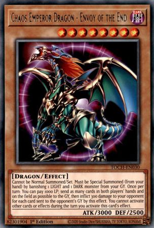 [ UK ] Chaos Emperor Dragon - Envoy of the End - TOCH-EN030 - Rare 1st Edition