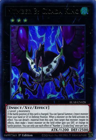 [ UK ] Number 3: Cicada King - BLAR-EN028 - Ultra Rare 1st Edition