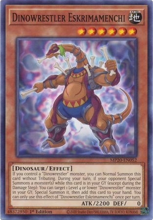 [ US ] Dinowrestler Eskrimamenchi - MP20-EN052 - Common 1st Edition