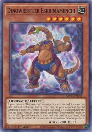 [ US ] Đồng giá 2K Dinowrestler Eskrimamenchi - MP20-EN052 - Common 1st Edition