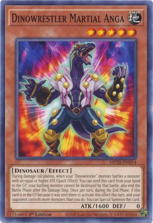 [ US ] Dinowrestler Martial Anga - MP20-EN054 - Common 1st Edition