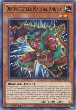 [ US ] Đồng giá 2K Dinowrestler Martial Ankylo - MP20-EN104 - Common 1st Edition