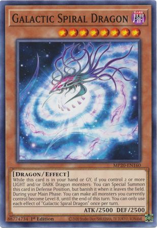 [ US ] Đồng giá 2K Galactic Spiral Dragon - MP20-EN160 - Common 1st Edition