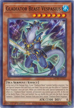 [ US ] Đồng giá 2K Gladiator Beast Vespasius - MP20-EN157 - Common 1st Edition