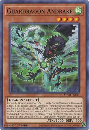 [ UK ] Guardragon Andrake - MP20-EN011 - Common 1st Edition