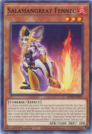 [ UK ] Đồng giá 2K Salamangreat Fennec - MP20-EN051 - Common 1st Edition