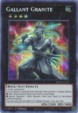 [ US ] Gallant Granite - MP20-EN167 - Prismatic Secret Rare 1st Edition