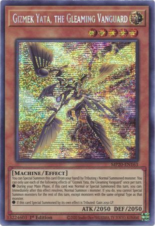 [ US ] Gizmek Yata, the Gleaming Vanguard - MP20-EN163 - Prismatic Secret Rare 1st Edition