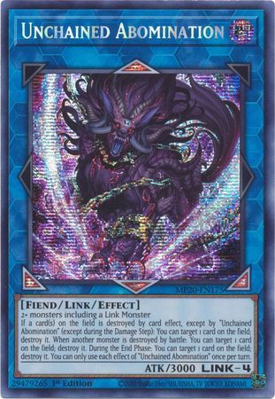 [ US ] Unchained Abomination - MP20-EN175 - Prismatic Secret Rare 1st Edition