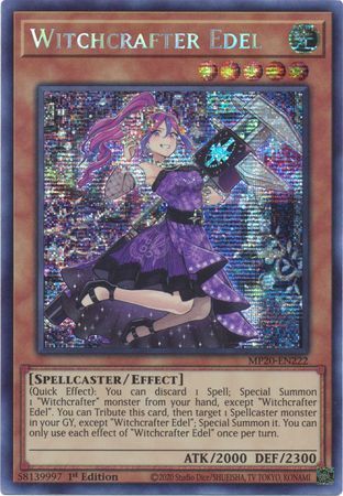 [ US ] Witchcrafter Edel - MP20-EN222 - Prismatic Secret Rare 1st Edition