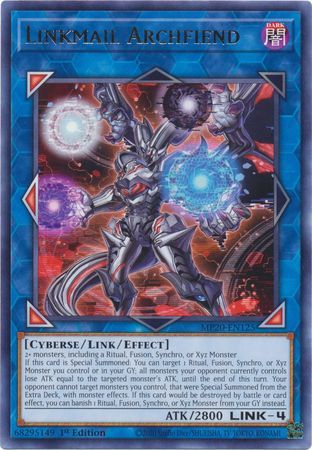 [ US ] Linkmail Archfiend - MP20-EN125 - Rare 1st Edition