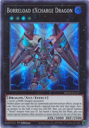 [ US ] Borreload eXcharge Dragon - MP20-EN117 - Super Rare 1st Edition