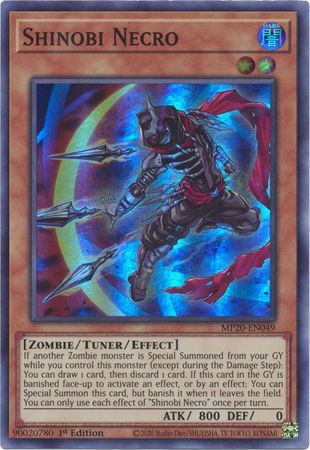 [ US ] Shinobi Necro - MP20-EN049 - Super Rare 1st Edition