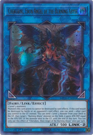 [ US ] Cherubini, Ebon Angel of the Burning Abyss - MP20-EN096 - Ultra Rare 1st Edition