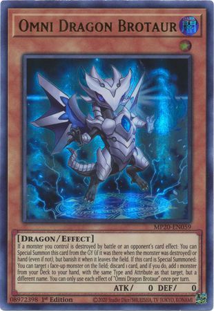 [ US ] Omni Dragon Brotaur - MP20-EN059 - Ultra Rare 1st Edition