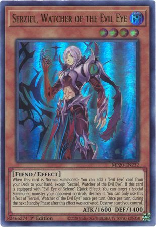 [ US ] Serziel, Watcher of the Evil Eye - MP20-EN232 - Ultra Rare 1st Edition