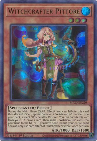 [ US ] Witchcrafter Pittore - MP20-EN220 - Ultra Rare 1st Edition