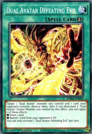 [ UK ] Dual Avatar Defeating Evil - PHRA-EN059 - Common 1st Edition