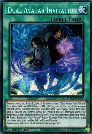 [ UK ] Dual Avatar Invitation - PHRA-EN057 - Secret Rare 1st Edition