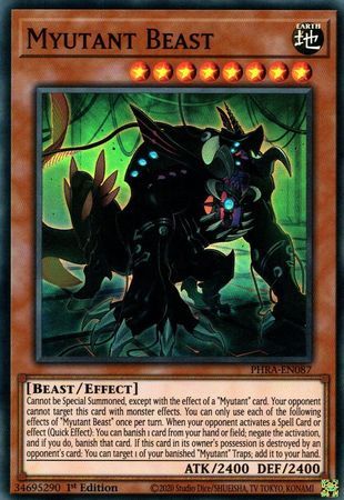 [ UK ] Myutant Beast - PHRA-EN087 - Super Rare 1st Edition