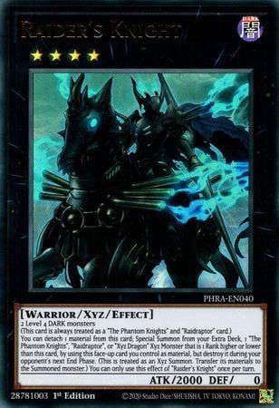 [ UK ] Raider's Knight - PHRA-EN040 - Ultra Rare 1st Edition