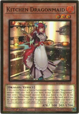 [ US ] Kitchen Dragonmaid - MAGO-EN022 - Premium Gold Rare 1st Edition