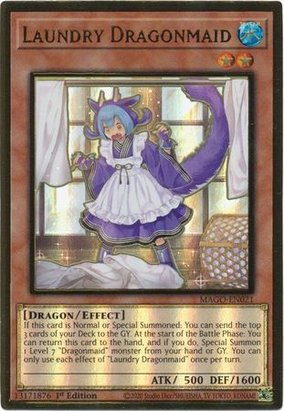 [ US ] Laundry Dragonmaid - MAGO-EN021 - Premium Gold Rare 1st Edition