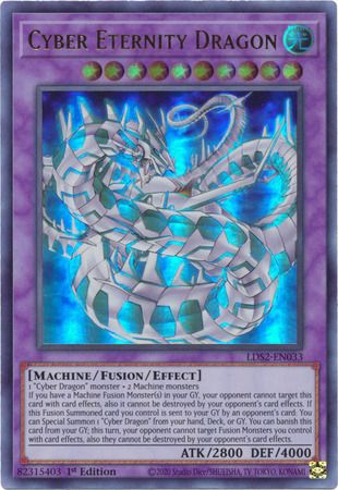 [ UK ] Cyber Eternity Dragon - LDS2-EN033 - Ultra Rare 1st Edition