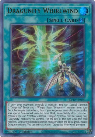 [ UK ] Dragunity Whirlwind - GFTP-EN040 - Ultra Rare 1st Edition