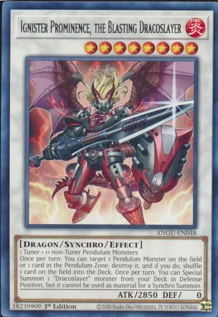 [ UK ] Ignister Prominence, the Blasting Dracoslayer - ANGU-EN048 - Rare 1st Edition