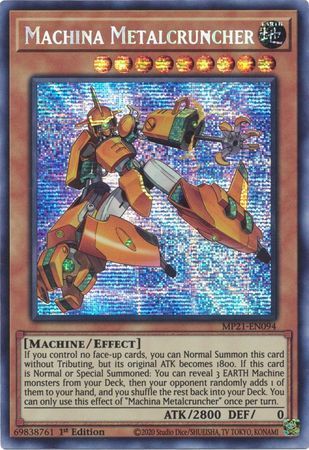 [ US ] Machina Metalcruncher - MP21-EN094 - Prismatic Secret Rare 1st Edition