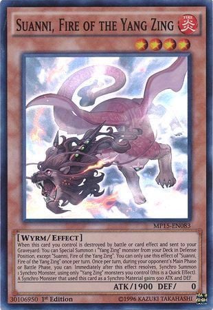 [ US ] Suanni, Fire of the Yang Zing - MP15-EN083 - Super Rare 1st Edition