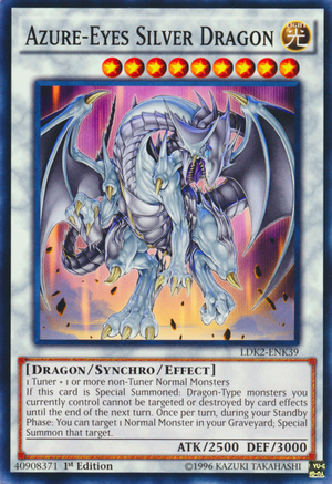 [ US ] Azure-Eyes Silver Dragon - LDK2-ENK39 - Common 1st Edition