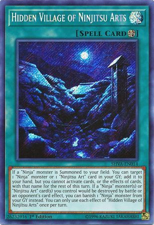 [ UK ] Hidden Village of Ninjitsu Arts - SHVA-EN014 - Secret Rare 1st Edition