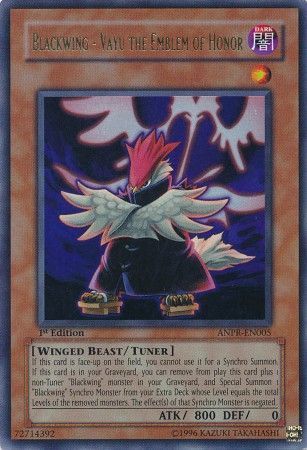 [ US ] Blackwing - Vayu the Emblem of Honor - ANPR-EN005 - Ultra Rare 1st Edition