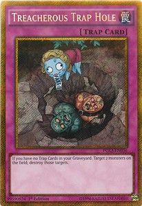 [ UK ] Treacherous Trap Hole - PGL3-EN036 - Gold Secret Rare 1st Edition