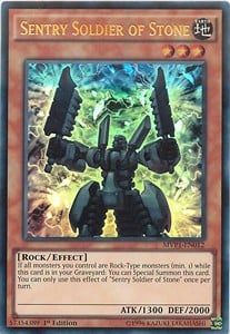 [ UK ] Sentry Soldier of Stone - MVP1-EN012 - Ultra Rare 1st Edition