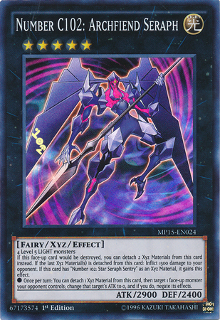 [ US ] Number C102: Archfiend Seraph - MP15-EN024 - Super Rare 1st Edition