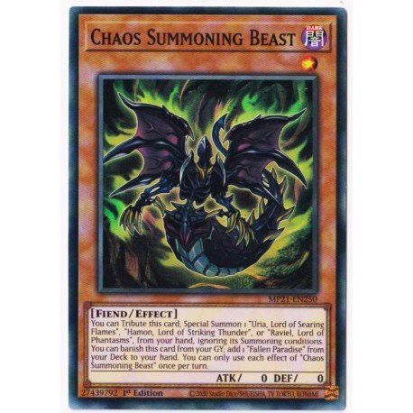 [ UK ] Chaos Summoning Beast - MP21-EN250 - Super Rare 1st Edition
