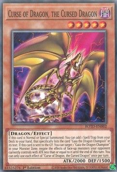 [ UK ] Curse of Dragon, the Cursed Dragon - ROTD-EN002 - Common 1st Edition