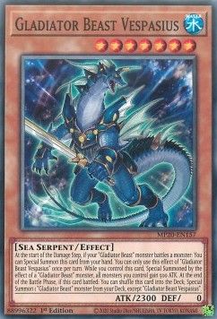 [ UK ] Gladiator Beast Vespasius - MP20-EN157 - Common 1st Edition