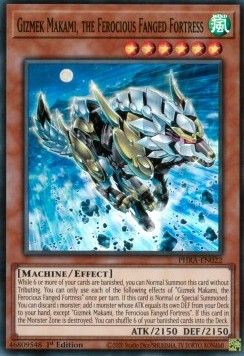 [ UK ] Gizmek Makami, the Ferocious Fanged Fortress - PHRA-EN022 - Super Rare 1st Edition