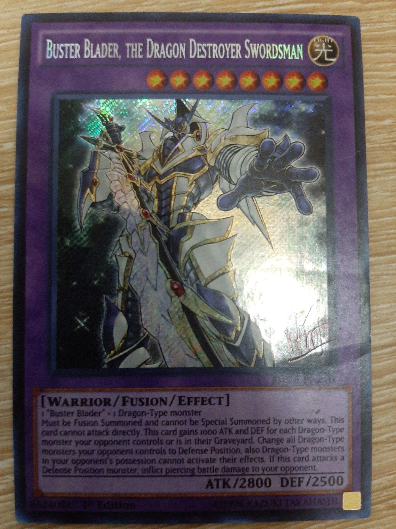 [ US ] Buster Blader, the Dragon Destroyer Swordsman - MP16-EN210 - Secret Rare 1st Edition ( Bị damage)